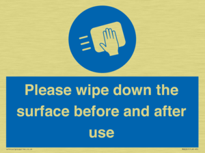 Please wipe down the surface before and after use